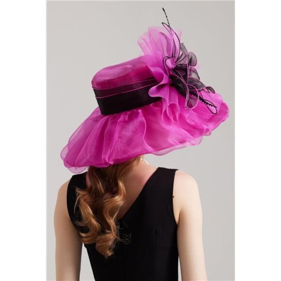 Women\'s Kentucky Hat Wide Brim Pink6 main image 6